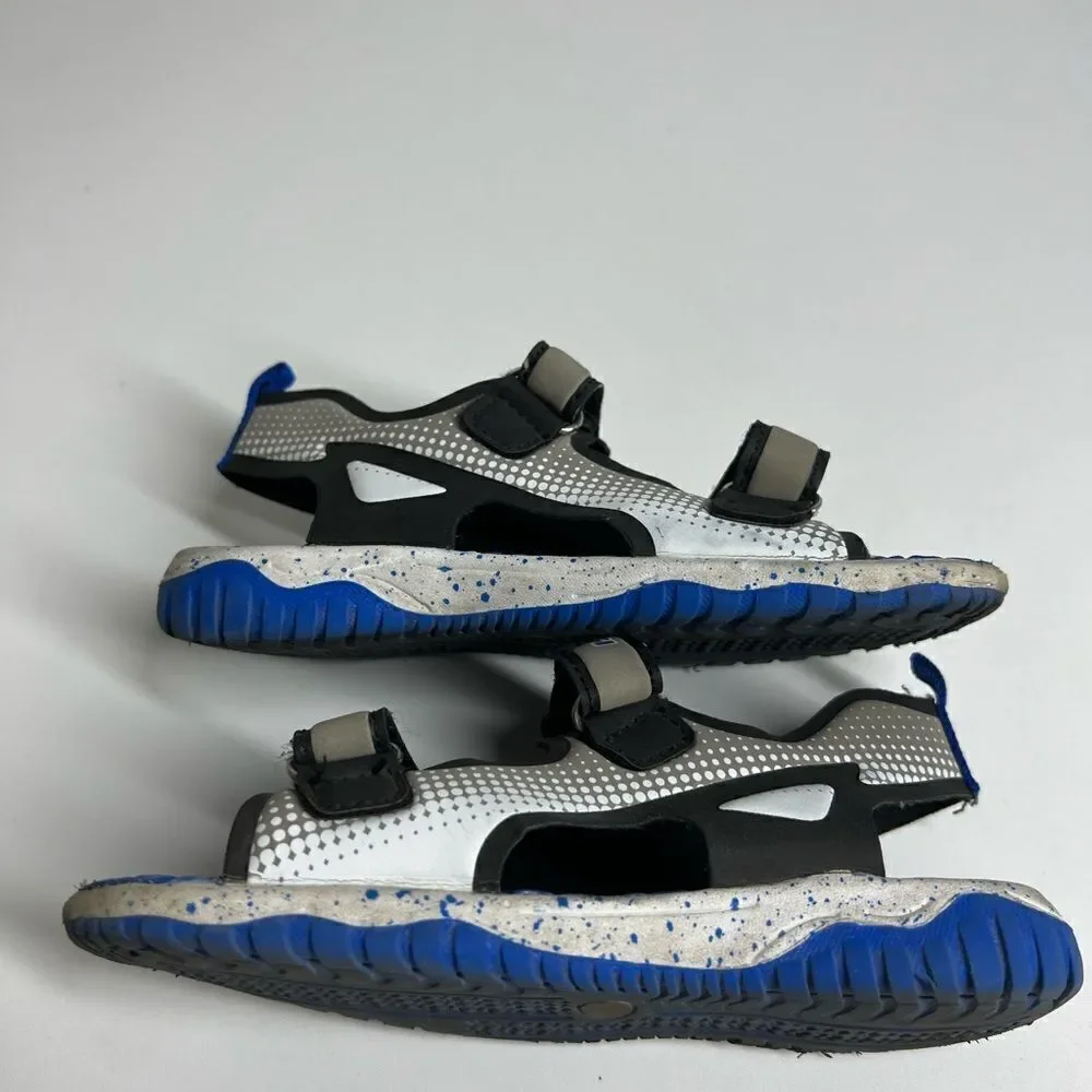 Primigi Italian Children's Sandals Size 11 Blue Grey Summer Shoes Hook Loop